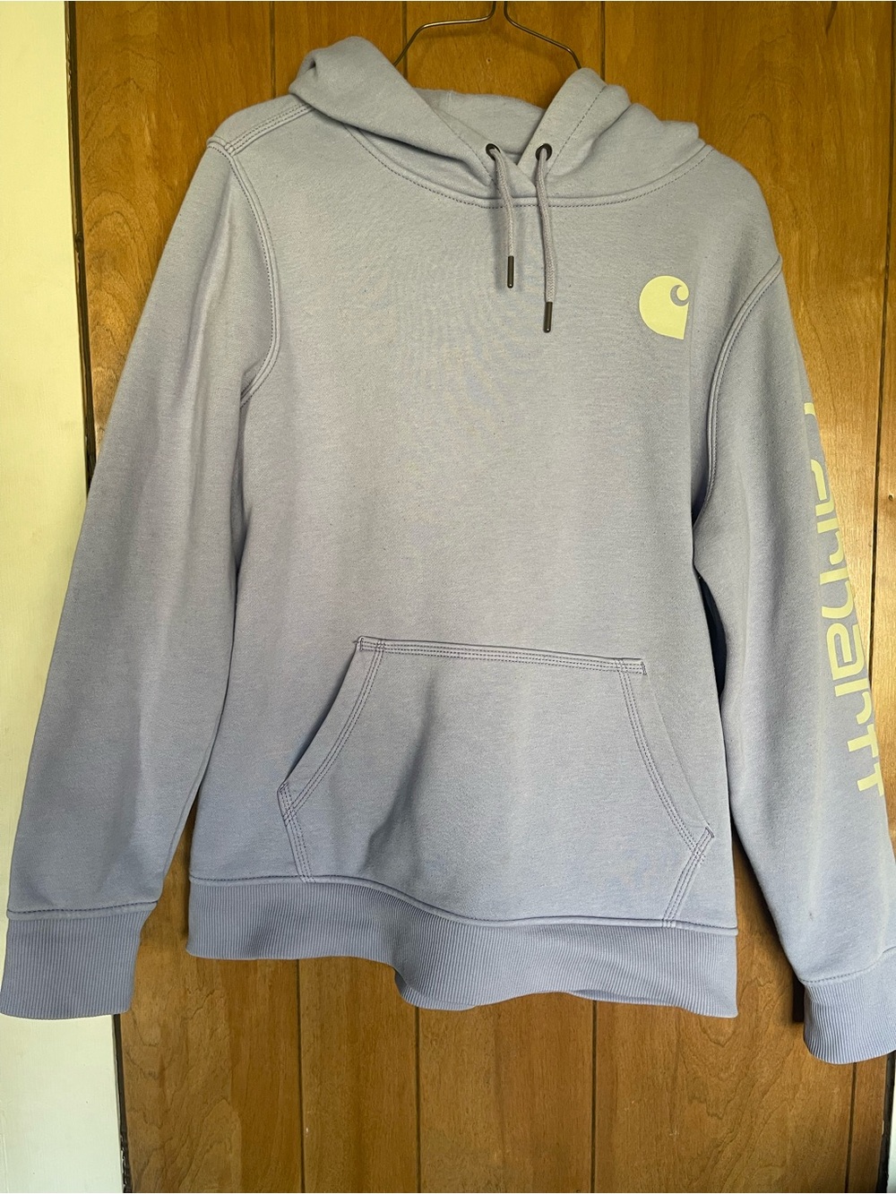 Carhartt Light Lavender Logo Hoodie - woman - large - relaxed fit sweatshirt